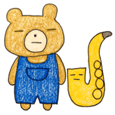 Stamp of Mr. bear and Mr. saxophone. sticker #6854239