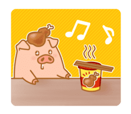 carnivorous pig appeared! sticker #6854601