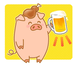 carnivorous pig appeared! sticker #6854602