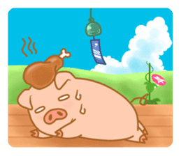 carnivorous pig appeared! sticker #6854604