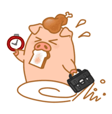 carnivorous pig appeared! sticker #6854606