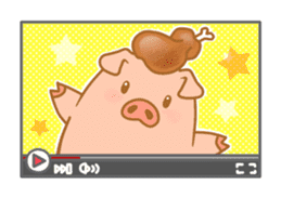 carnivorous pig appeared! sticker #6854610