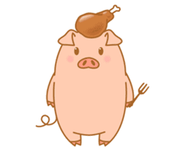 carnivorous pig appeared! sticker #6854612