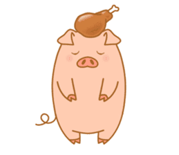 carnivorous pig appeared! sticker #6854617