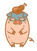 carnivorous pig appeared! sticker #6854621