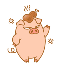 carnivorous pig appeared! sticker #6854622