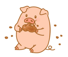 carnivorous pig appeared! sticker #6854623