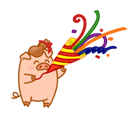 carnivorous pig appeared! sticker #6854624