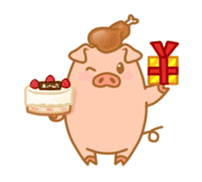 carnivorous pig appeared! sticker #6854625