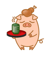 carnivorous pig appeared! sticker #6854626