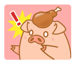 carnivorous pig appeared! sticker #6854628