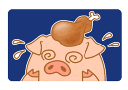 carnivorous pig appeared! sticker #6854631