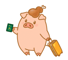 carnivorous pig appeared! sticker #6854633