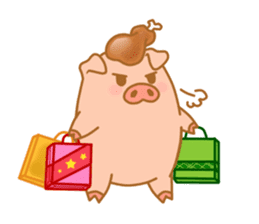 carnivorous pig appeared! sticker #6854634