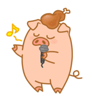 carnivorous pig appeared! sticker #6854636