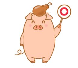 carnivorous pig appeared! sticker #6854637