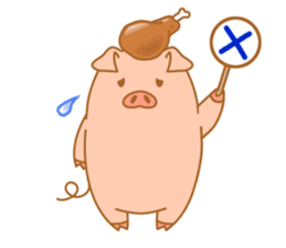 carnivorous pig appeared! sticker #6854638