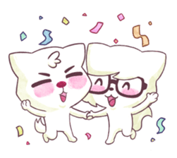 Cute Couple Pe & Paw sticker #6854651