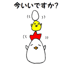 Polite chickens  sticker sticker #6855040