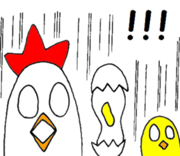 Polite chickens  sticker sticker #6855063