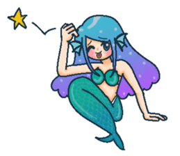 Midsummer mermaid princess (English) sticker #6855669