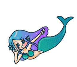 Midsummer mermaid princess (English) sticker #6855672
