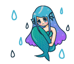 Midsummer mermaid princess (English) sticker #6855676