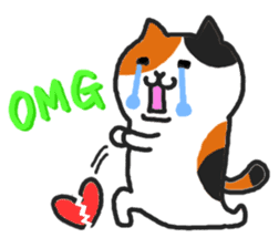 kawaii! Cute cat's sticker English ver. sticker #6856100