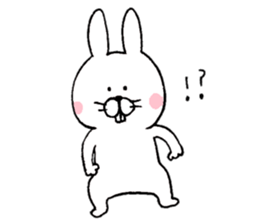 Rabbit and mouse  The white version sticker #6856651