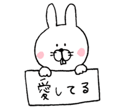 Rabbit and mouse  The white version sticker #6856658