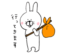 Rabbit and mouse  The white version sticker #6856660