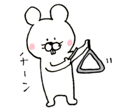 Rabbit and mouse  The white version sticker #6856666