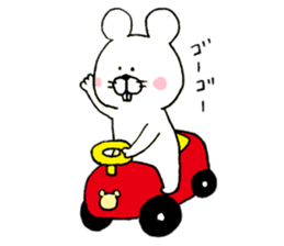 Rabbit and mouse  The white version sticker #6856677