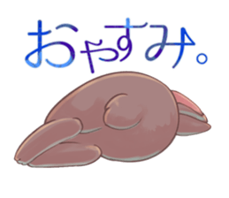 Japanese style rabbits sticker #6856681