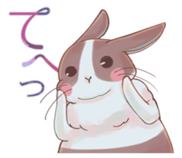 Japanese style rabbits sticker #6856683