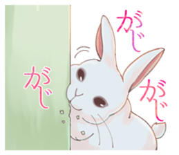 Japanese style rabbits sticker #6856687