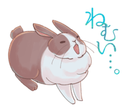 Japanese style rabbits sticker #6856688