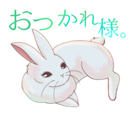Japanese style rabbits sticker #6856692