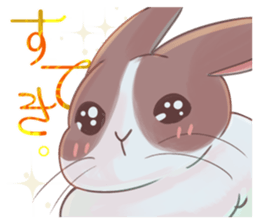 Japanese style rabbits sticker #6856693