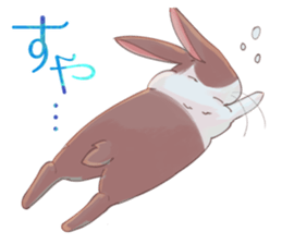 Japanese style rabbits sticker #6856697