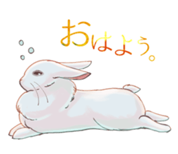 Japanese style rabbits sticker #6856710