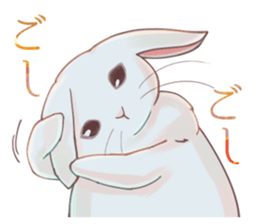 Japanese style rabbits sticker #6856712