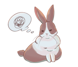 Japanese style rabbits sticker #6856713