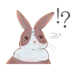 Japanese style rabbits sticker #6856717