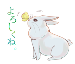Japanese style rabbits sticker #6856718