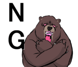 a bear and hermit sticker #6858408