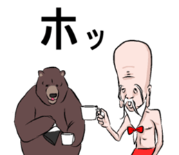 a bear and hermit sticker #6858413