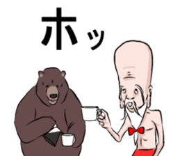 a bear and hermit sticker #6858413