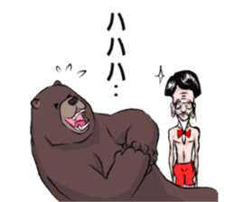 a bear and hermit sticker #6858418