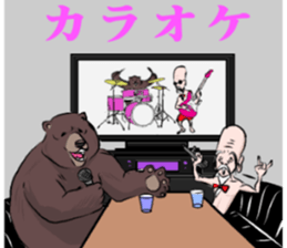 a bear and hermit sticker #6858421